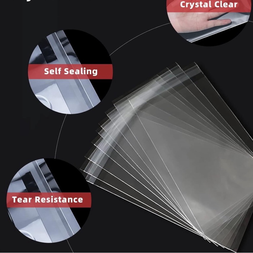 20 Crystal Clear Self-Sealing Bags - 10x14”